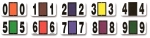Color Coded Numbers - Rolls of 500