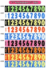 V-T Vinyl Highlights - Windshield Numbers - 7 1/2"