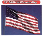 V-T Thrifty Salute American Flag - Embroidered Nylon - 4ft x 6ft