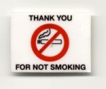 No Smoking Static Cling Decal - Pkg 250