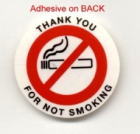 No Smoking Adhesive Decal - Clear Polyester - Pkg 250 - Product Image