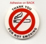 No Smoking Adhesive Decal - Clear Polyester - Pkg 250