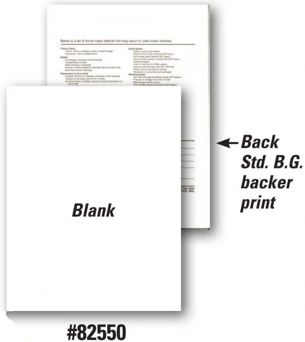 1-Part Pressure-Sensitive Buyers Guide - Blank Front / Standard Back Print-2017 Version - Product Image
