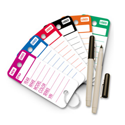 Top Stripe Key Tags - Product Image