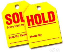 Sold / Hold Mirror Tags - Product Image