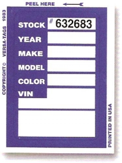 Numbered Kleer-Bak Stock Stickers - Product Image