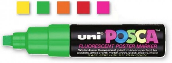 1/4" (.25 in) Wide Tip UNI POSCA Paint Markers - Product Image