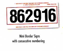 Pre-Numbered Mini-Signs (250/Box) - Product Image