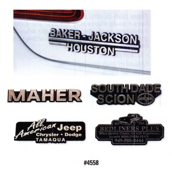 3 Dimensional Plastic Name Plate , DealerStockRoom shop Dealer Stock