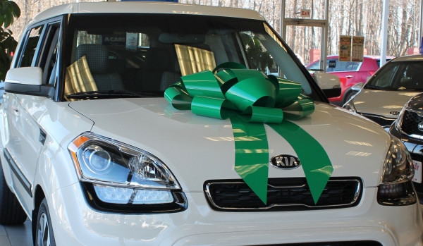 30" Shiny Vinyl Magnetic Car Bows