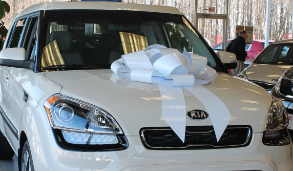 30" Shiny Vinyl Magnetic Car Bows
