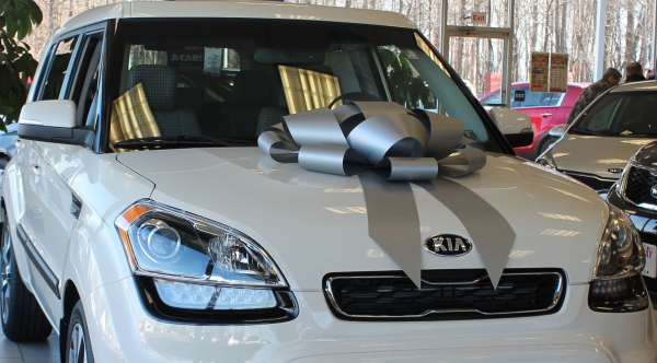 30" Shiny Vinyl Magnetic Car Bows