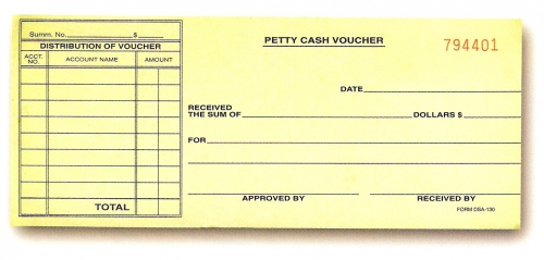 Petty Cash Voucher - Form #DSA-130 - Product Image