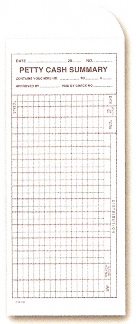 Petty Cash Envelope - Form #DSA-230 - Product Image