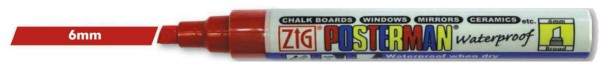 6.0 mm (.24 in) Wide Tip ZIG POSTERMAN Paint Markers - Product Image