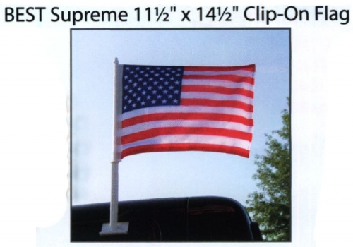 BEST Supreme Two-Sided Clip-On American Flag - Product Image
