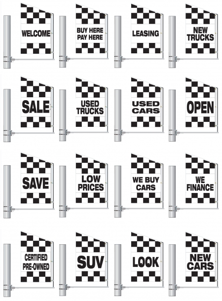 Checker Spacewalker Promo Message Flags - 3 1/2 ft x 5 1/2 ft - Product Image