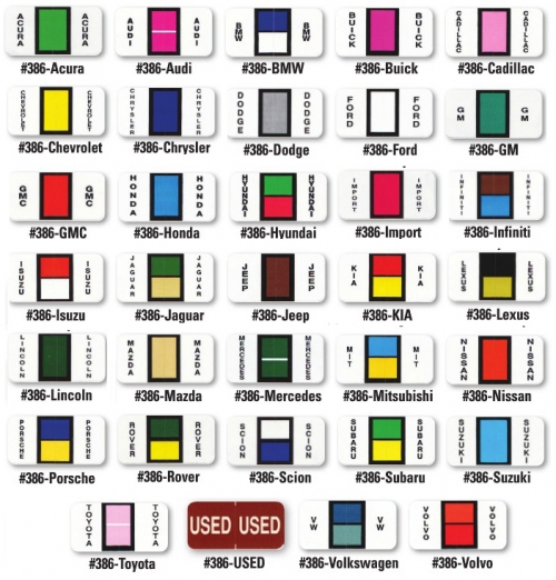 Color Coded Auto Makes - Ringbooks of 270 - Product Image