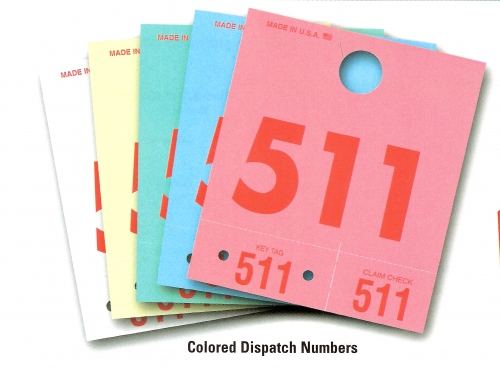 Colored Service Dispatch Numbers - Product Image