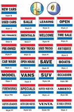 Free-Flying Promotional Message Drape Flags - 3 ft x 5 ft - Product Image