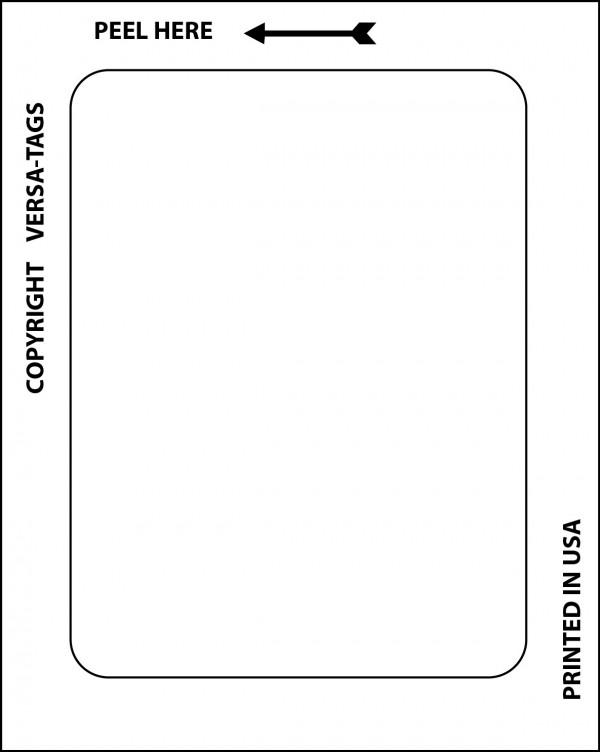 Kleer-Bak Plain White Stickers (100/Pack) - Product Image