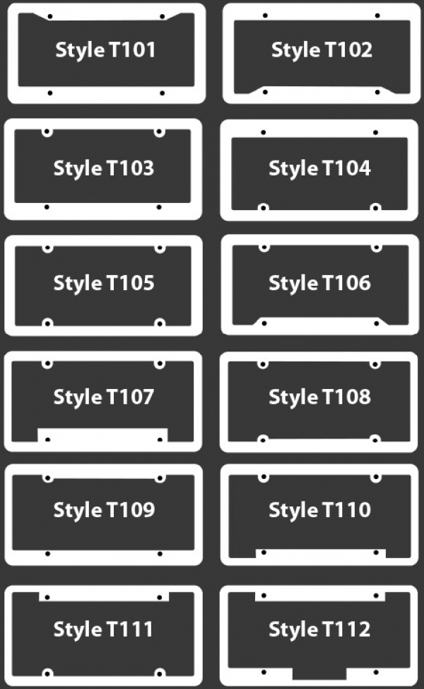License Plate Frames -  White with Raised Letters - Product Image