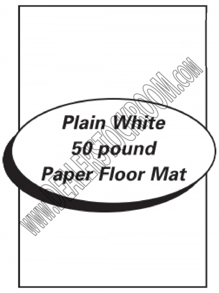 Paper Floor Mats - Plain White Paper - Product Image