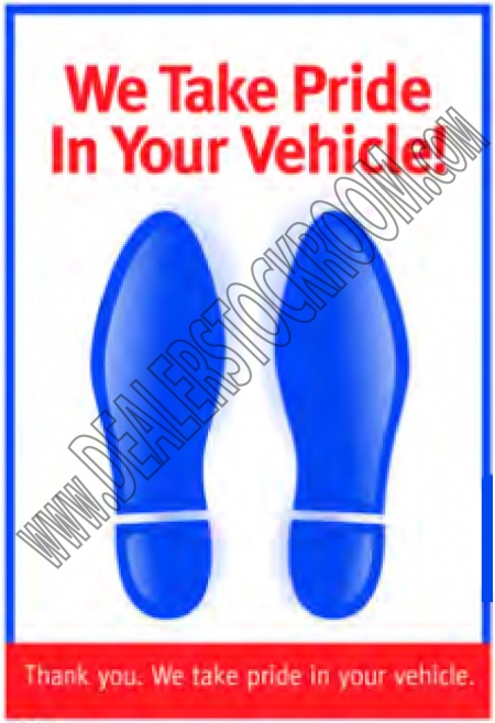 Paper Floor Mats - Two-Color 60# Floor Mat - Footprint Design - Product Image