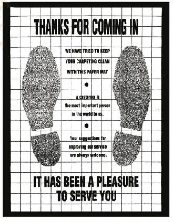 Clay-Coated Floor Mats - Footprint Design - Product Image