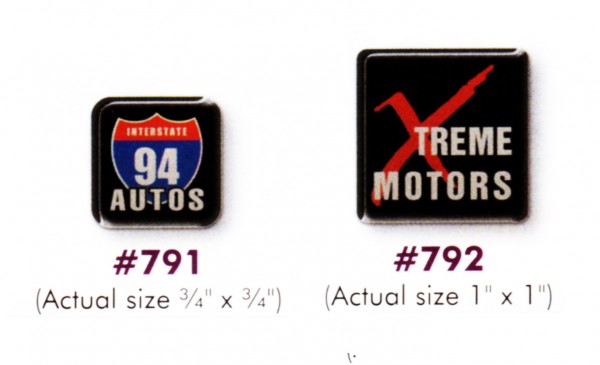 Standard Shape Domed Decals - Small Squares - Product Image