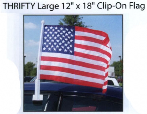 THRIFTY Single Pane Large Clip-On American Flags - Product Image