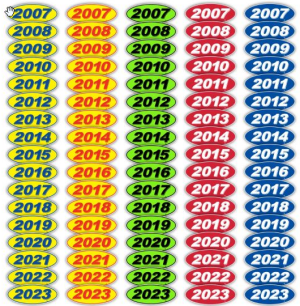 Windshield Model Year Decals