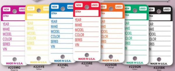 Top Stripe Key Tags - Product Image