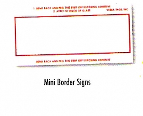 Mini Border-Signs (250/Box)