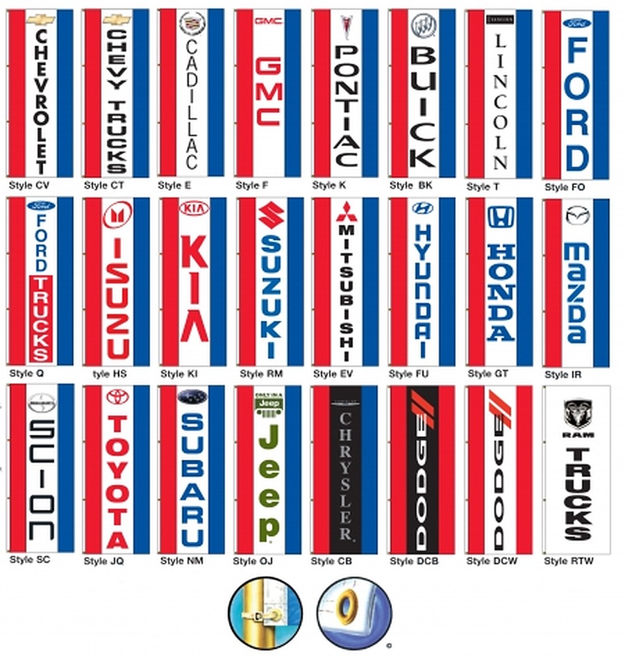 Giant Authorized Dealer Rotator Drape Flags - 3 ft x 8 ft
