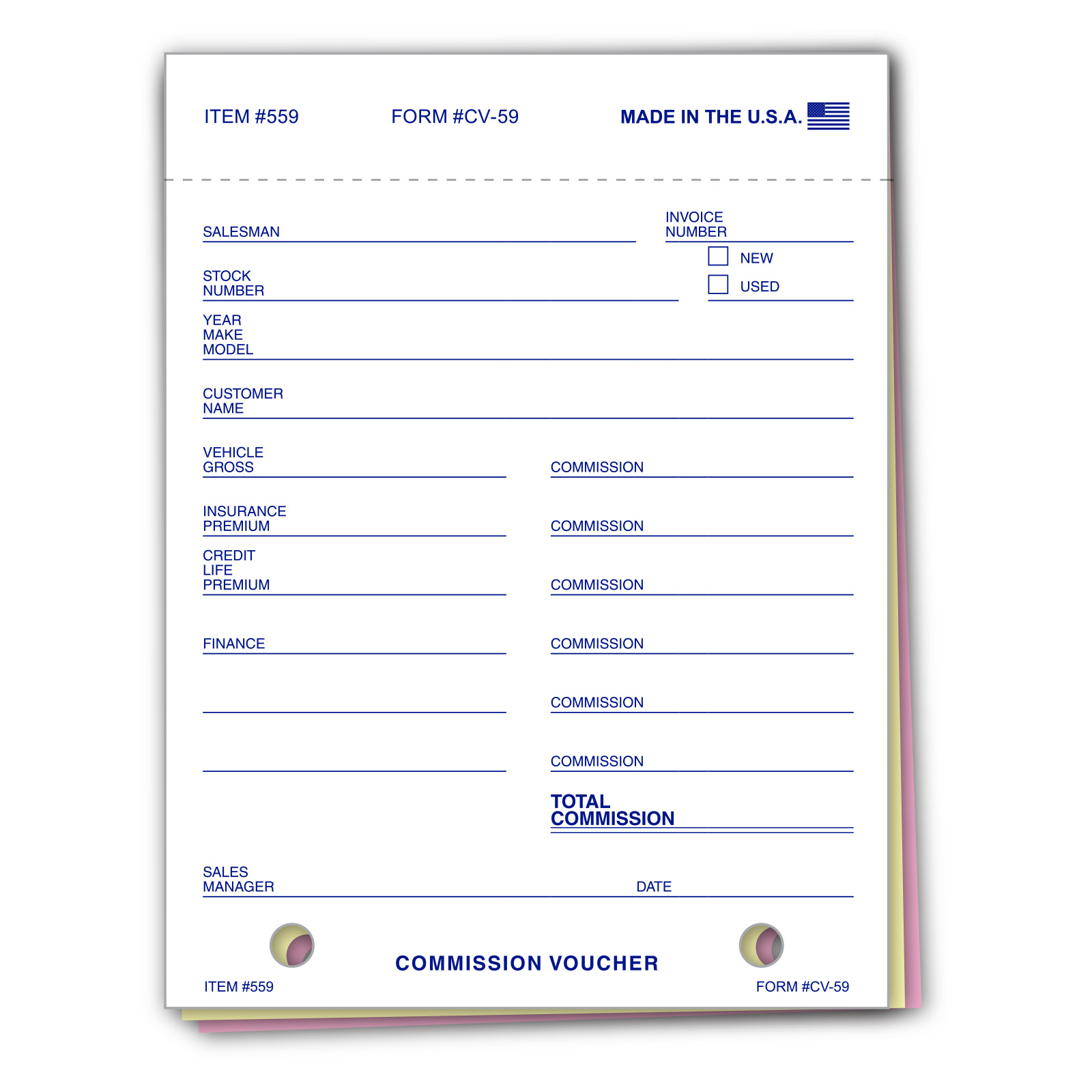 Commission Voucher - Form #CV-59