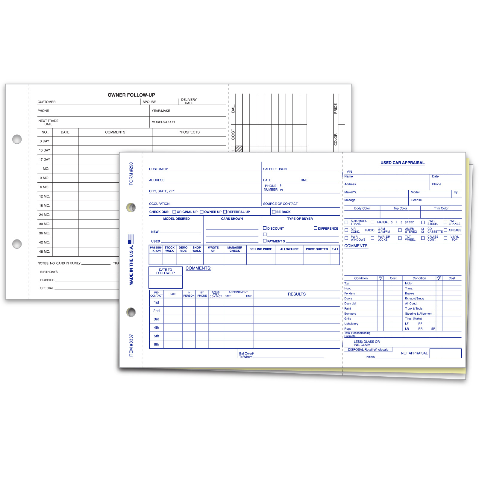 Used Vehicle Appraisal Form - Product Image