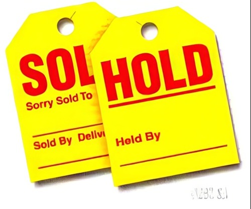 Sold / Hold Mirror Tags - Product Image