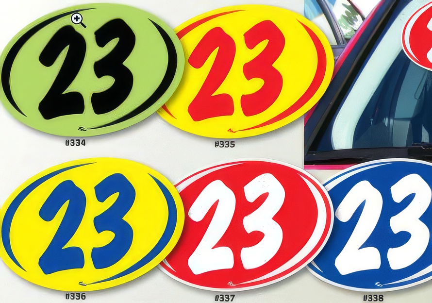 Duo Digit Model Year Ovals - 5" x 8 3/4"