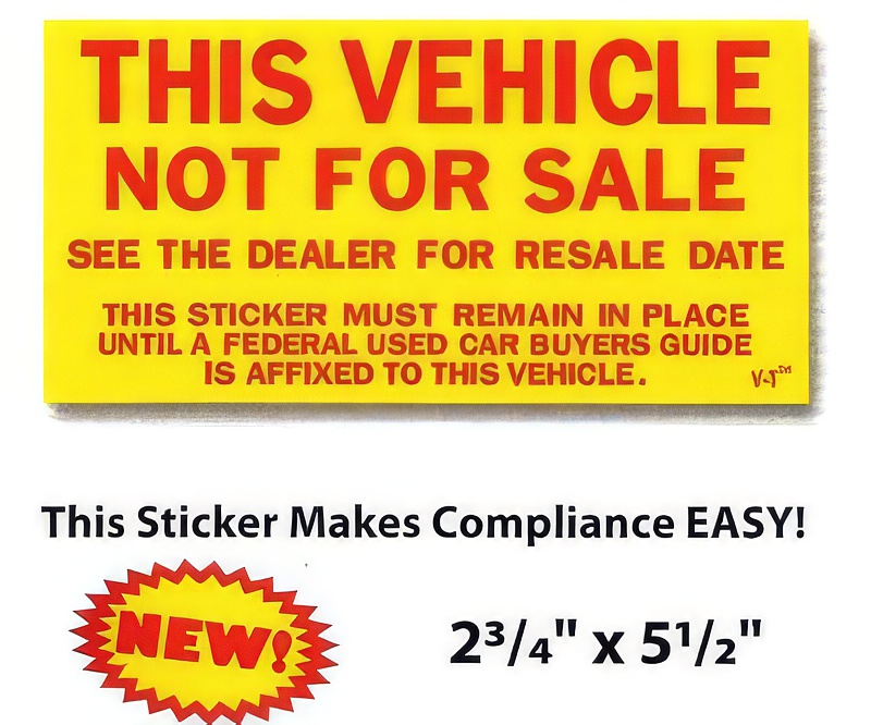Not For Sale Sticker - Product Image