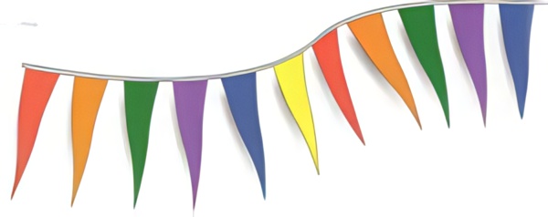 ECONOMY Change of Pace 6" x 18" Standard Duty 4-mil Pennant Strings