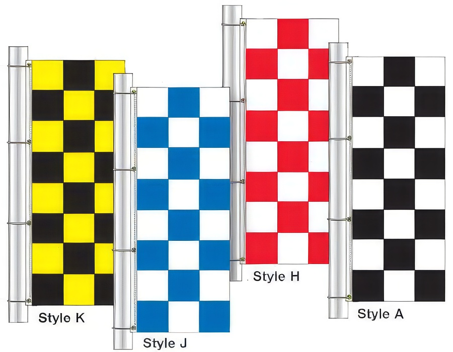 Checker Rotator Drape Flags 3ft x 8 ft