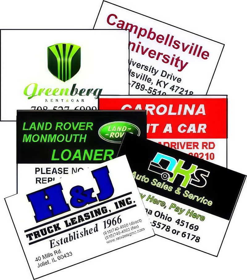 Key Tag Inserts - Custom Graphics