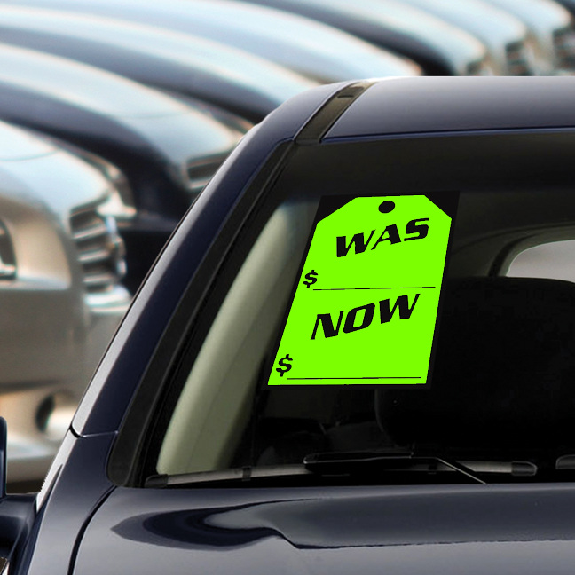 Fluorescent WAS / NOW Stickers
