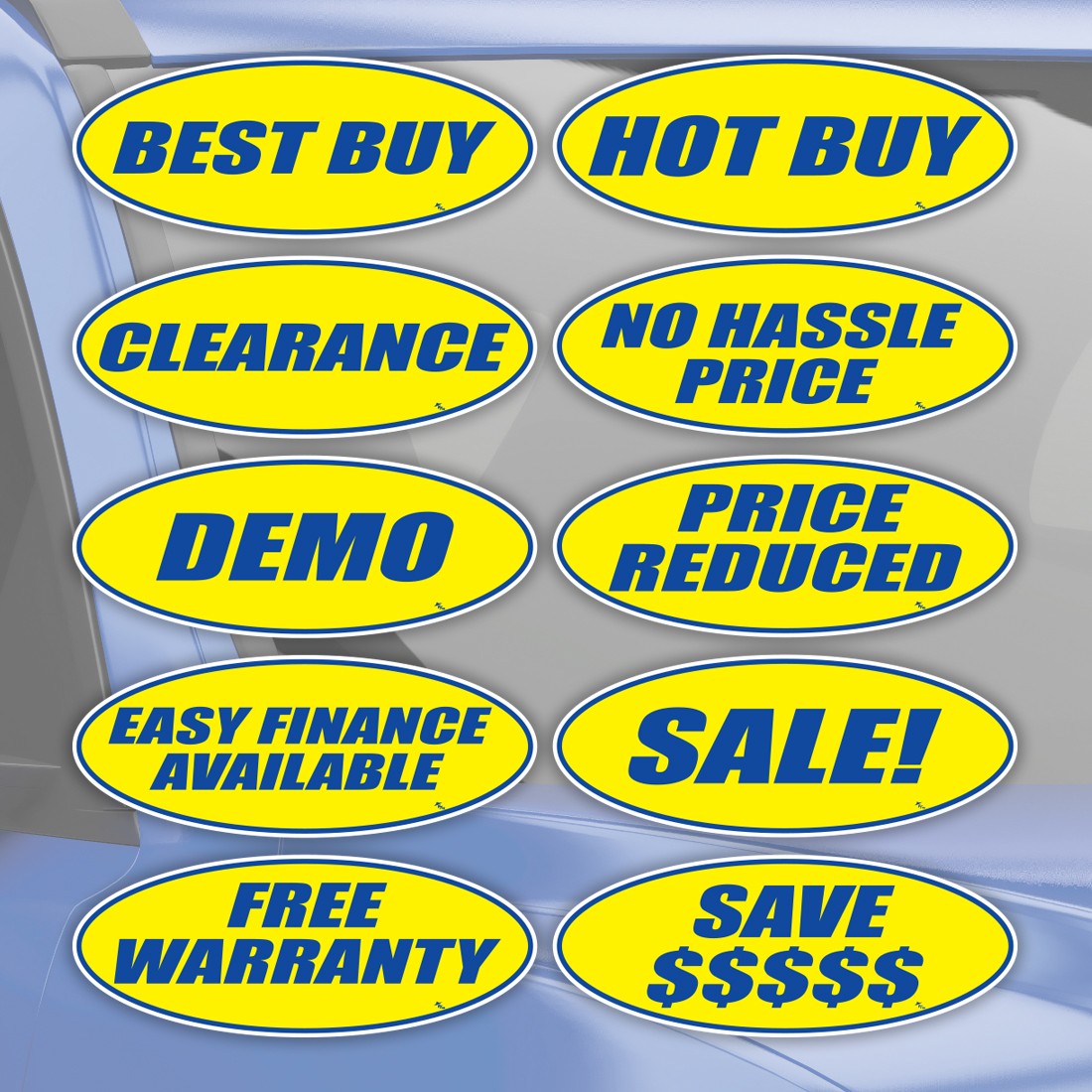 Oval Slogans - 14" x 5 1/2"