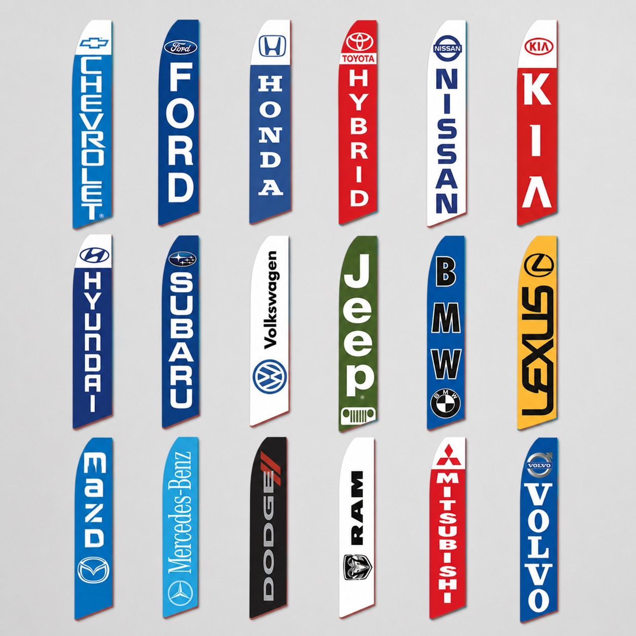 Auto Logo Swooper Flags (Flag Only) - Product Image