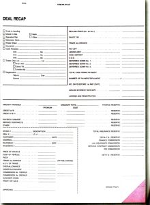 dealership office forms