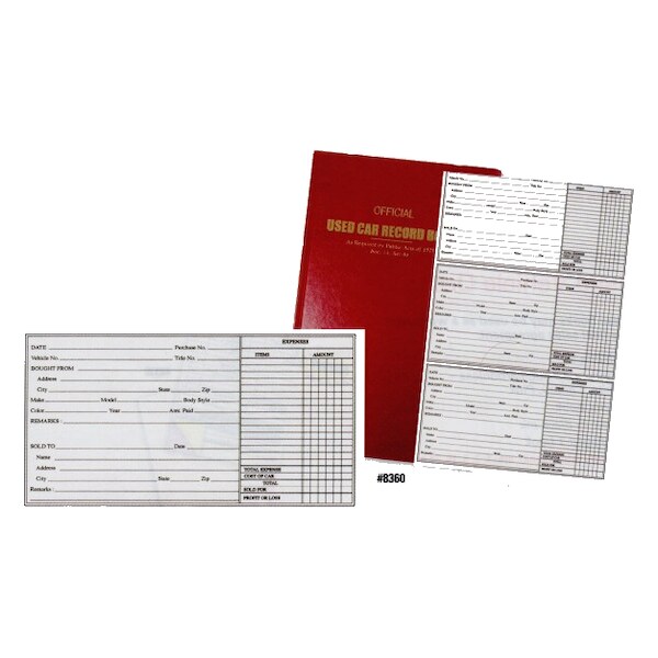 dealership used car record forms